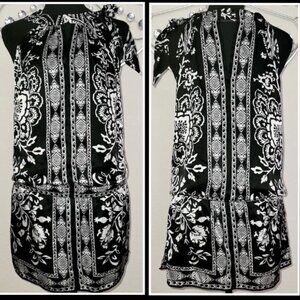 White House Black Market Silk Sleeveless Tunic Shirt NWT Large